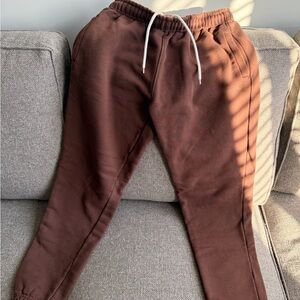 Seventh Earth Studios Brown Jogger Sweatpants – Men’s Large – 100% Cotton